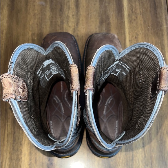 Men’s JUSTIN Tanker Steel Toe Western Work Boots Cowboy Style WK2102 Size 10.5D - Picture 10 of 16